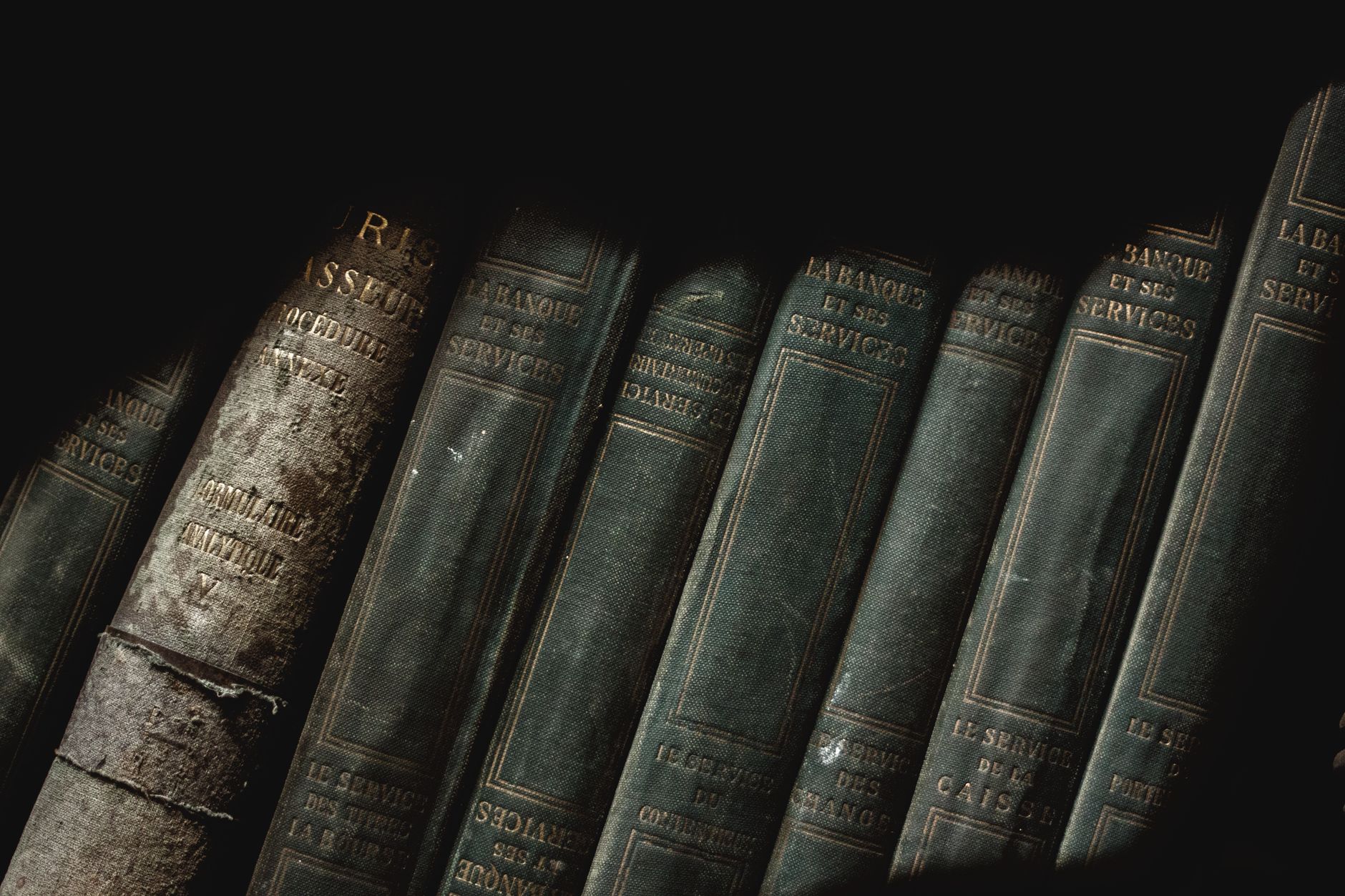 Bibliothek edle Buchtitel